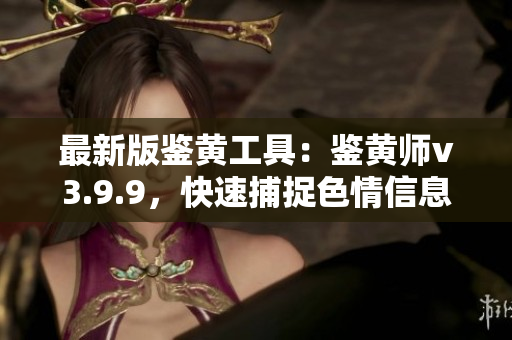 最新版鉴黄工具：鉴黄师v3.9.9，快速捕捉色情信息！