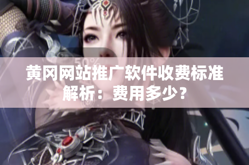 黄冈网站推广软件收费标准解析：费用多少？