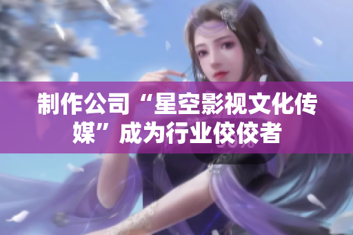 制作公司“星空影视文化传媒”成为行业佼佼者
