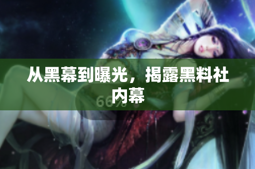 从黑幕到曝光，揭露黑料社内幕