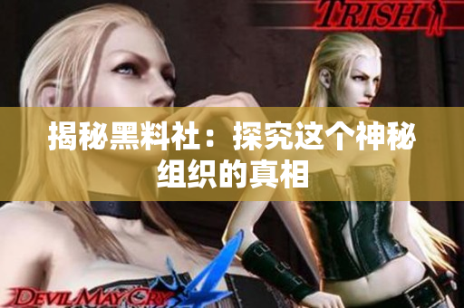 揭秘黑料社：探究这个神秘组织的真相