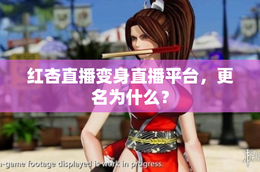 红杏直播变身直播平台，更名为什么？