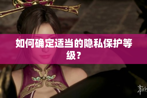 如何确定适当的隐私保护等级？