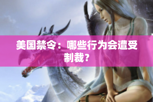 美国禁令：哪些行为会遭受制裁？