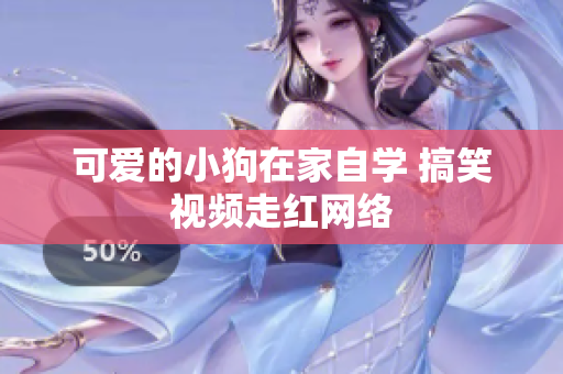 可爱的小狗在家自学 搞笑视频走红网络