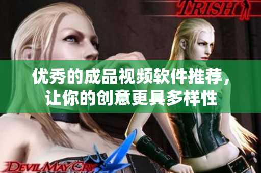 优秀的成品视频软件推荐，让你的创意更具多样性