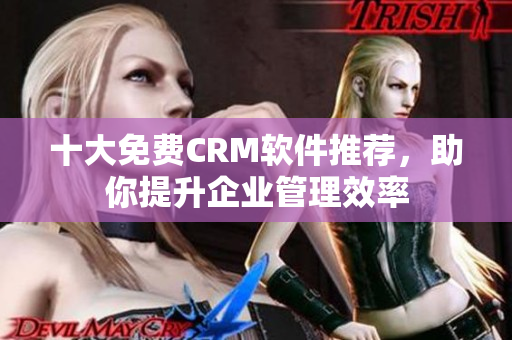 十大免费CRM软件推荐，助你提升企业管理效率