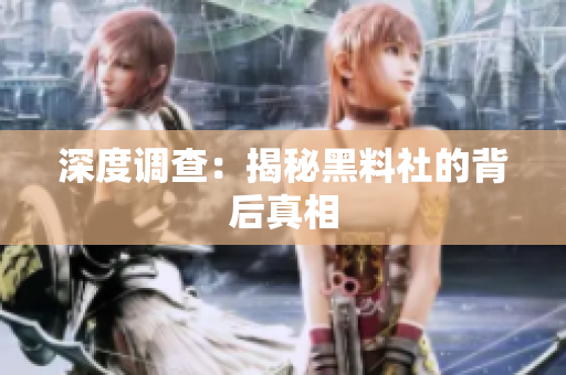 深度调查：揭秘黑料社的背后真相
