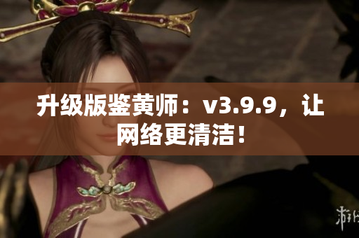 升级版鉴黄师：v3.9.9，让网络更清洁！