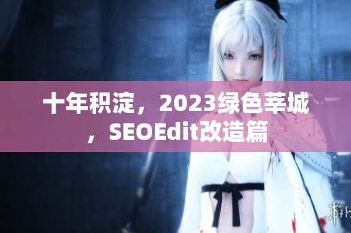 十年积淀，2023绿色莘城，SEOEdit改造篇