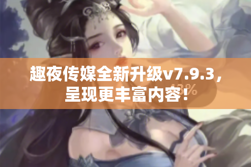 趣夜传媒全新升级v7.9.3，呈现更丰富内容！