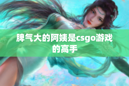 脾气大的阿姨是csgo游戏的高手