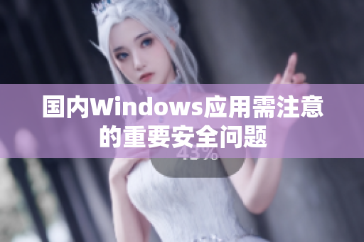 国内Windows应用需注意的重要安全问题