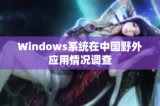 Windows系统在中国野外应用情况调查