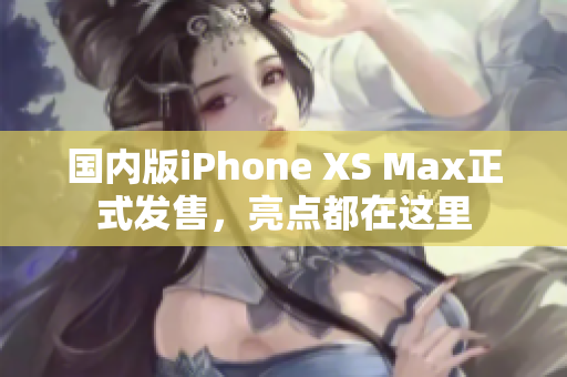 国内版iPhone XS Max正式发售，亮点都在这里