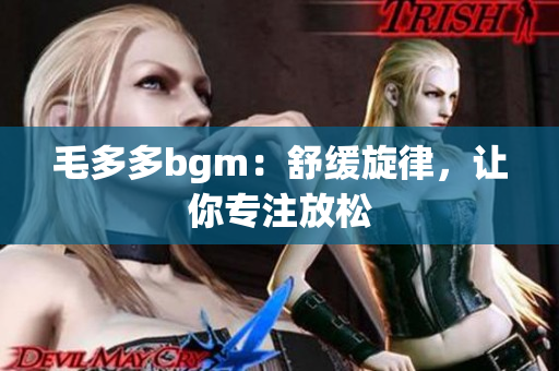 毛多多bgm：舒缓旋律，让你专注放松