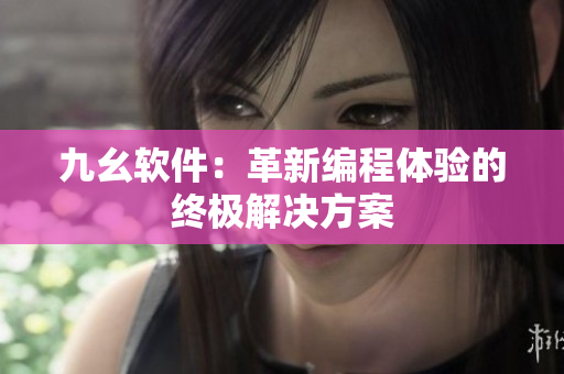九幺软件：革新编程体验的终极解决方案