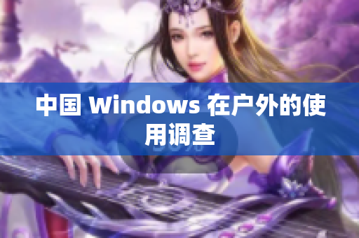 中国 Windows 在户外的使用调查