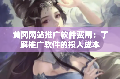 黄冈网站推广软件费用：了解推广软件的投入成本