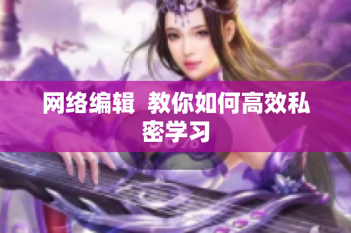 网络编辑  教你如何高效私密学习