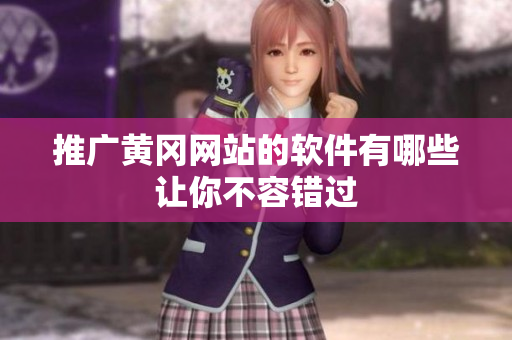 推广黄冈网站的软件有哪些让你不容错过