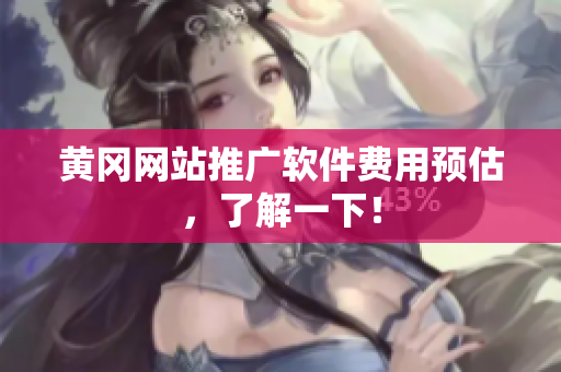 黄冈网站推广软件费用预估，了解一下！