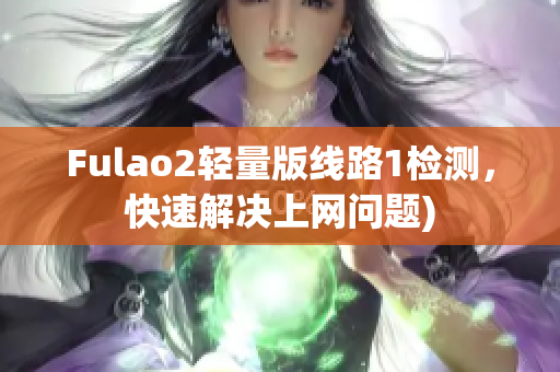 Fulao2轻量版线路1检测，快速解决上网问题)