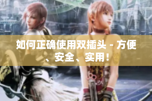 如何正确使用双插头 - 方便、安全、实用！